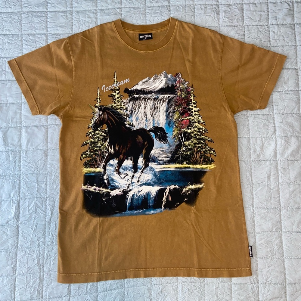 Icecream Unicorn Tee Buckthorn Brown Sz. Medium
